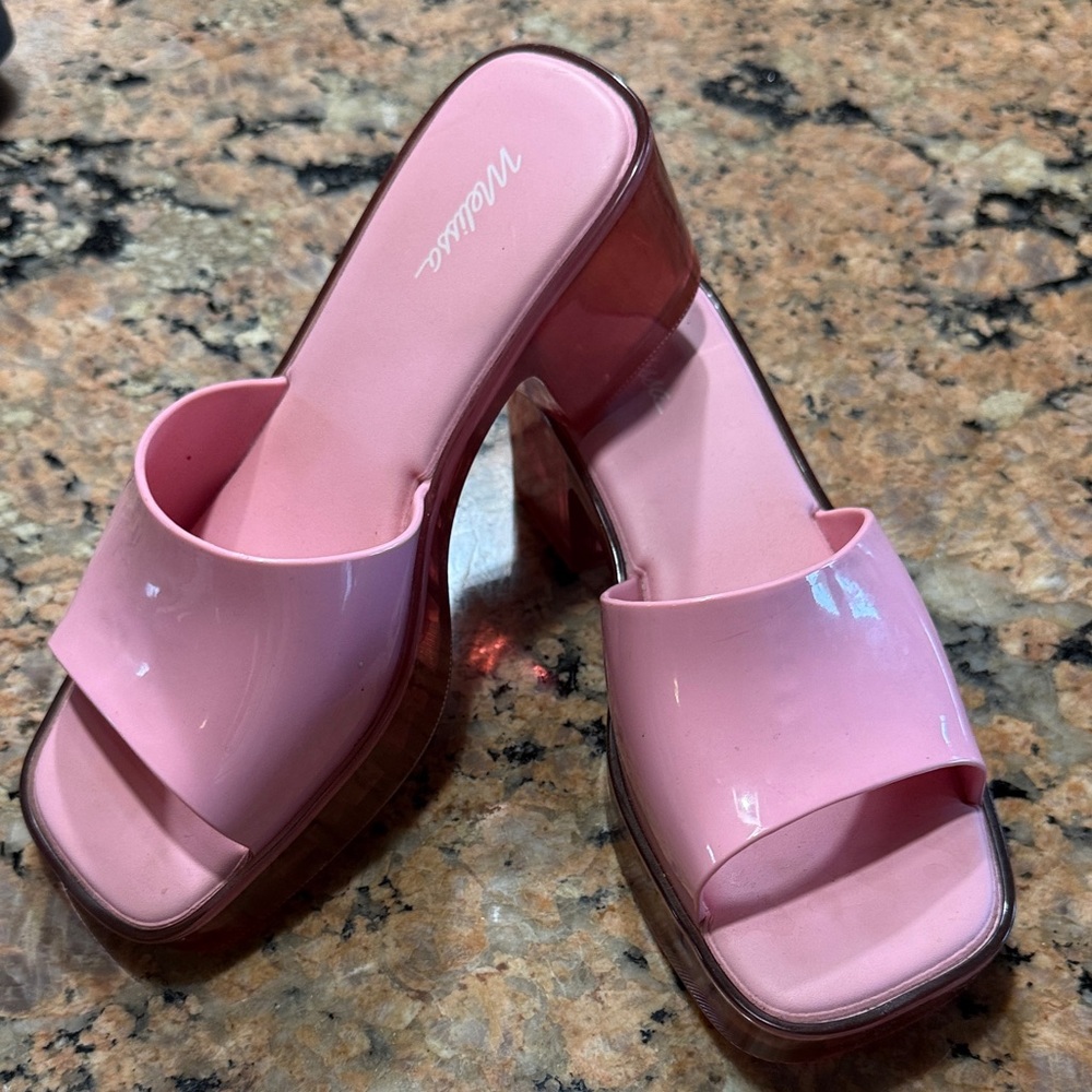 MELISSA
Shape Pink Block Heel Mules size 5 - Picture 7 of 12